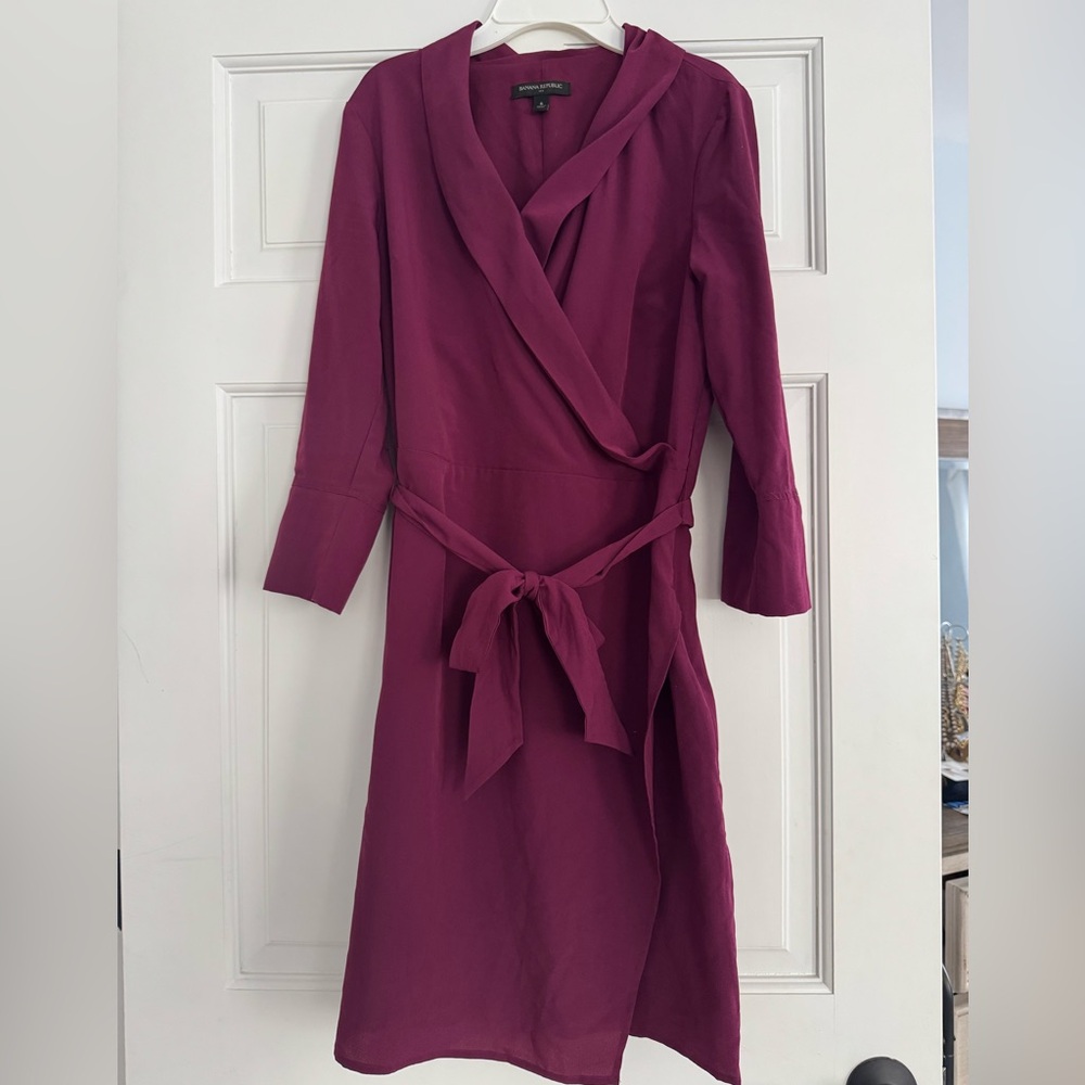 Banana republic magenta dress
